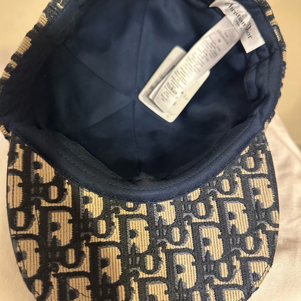 Dior Navy and Beige Monogram Hat - Picture 3 of 5